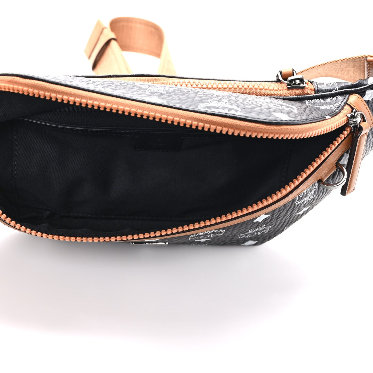 Visetos Small Fusten Belt Bag Black Cognac