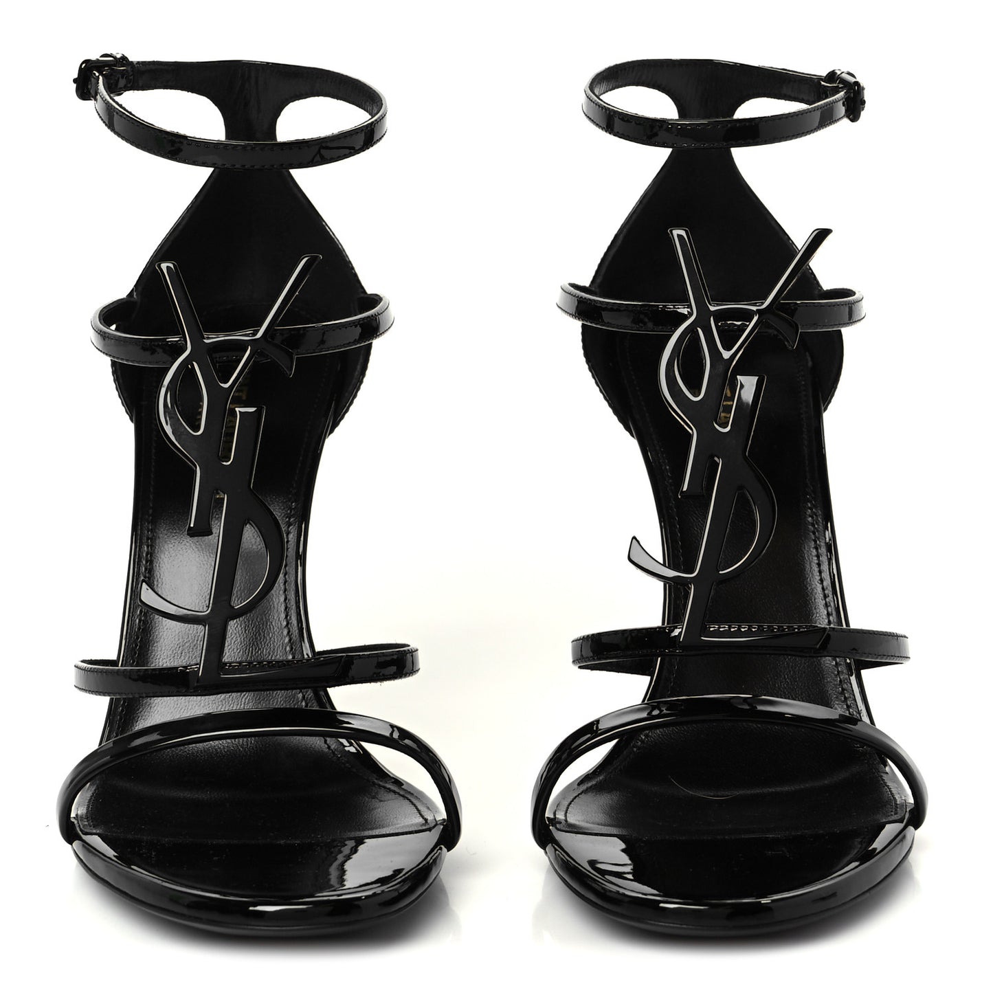 Patent Cassandra 100 Ankle Strap Sandals 38.5 Black