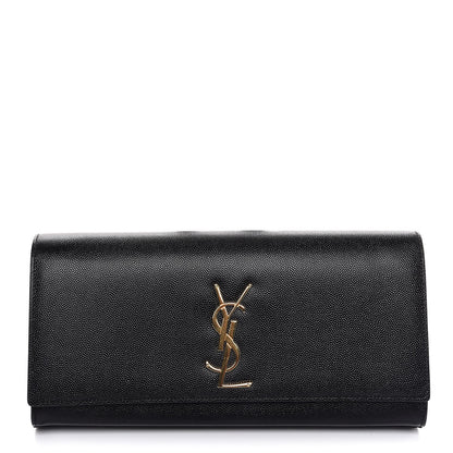 Saint Laurent Grain De Poudre Monogram Cassandre Clutch Black 1 of 7