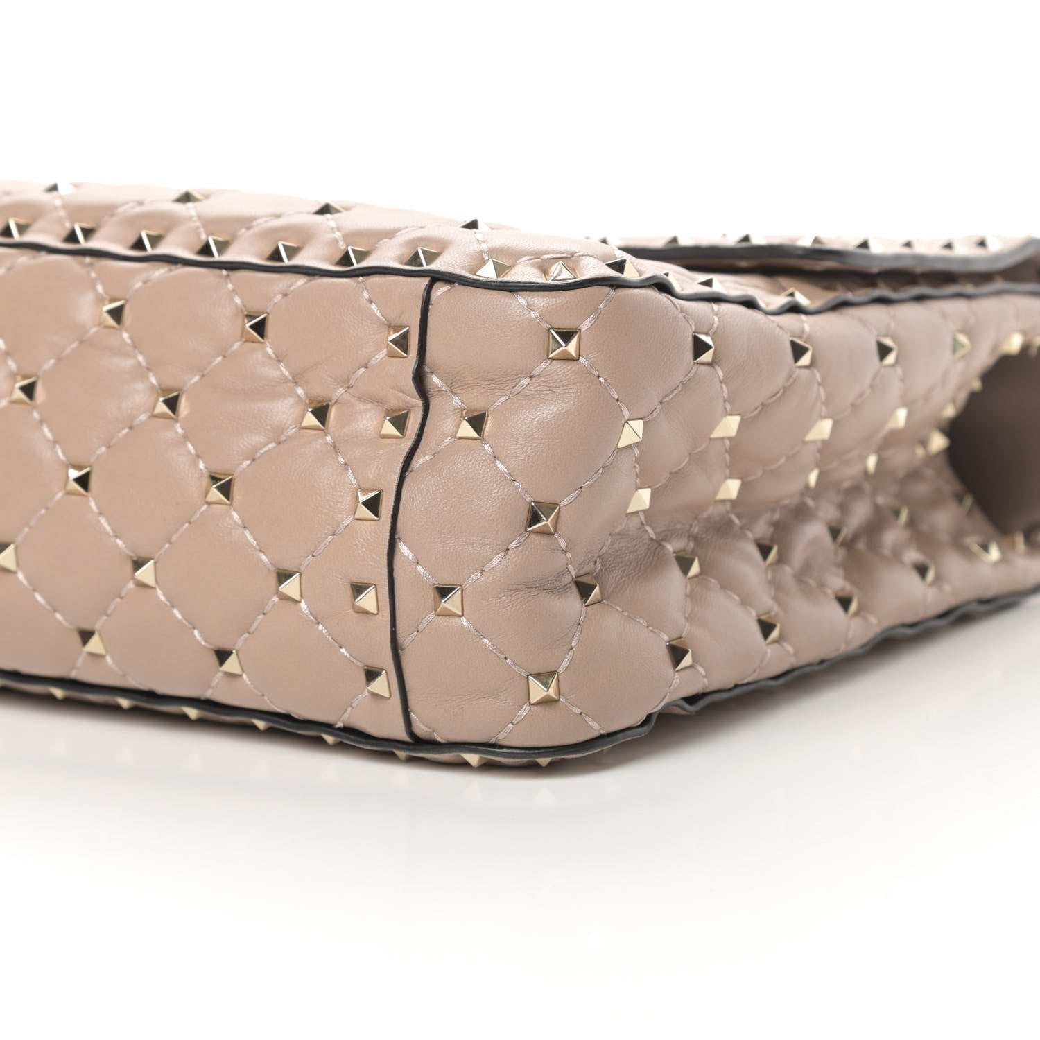 Valentino Garavani Nappa Large Rockstud Spike Shoulder Bag Poudre 9 of 11