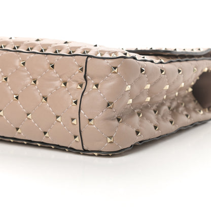 Valentino Garavani Nappa Large Rockstud Spike Shoulder Bag Poudre 9 of 11