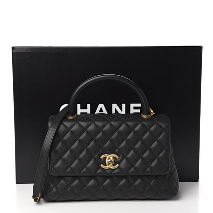 Chanel Caviar Quilted Small Coco Handle Flap Black 10 of 10