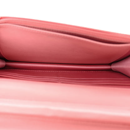 Chanel Lambskin Camellia Embossed Wallet on Chain WOC Pink 5 of 13