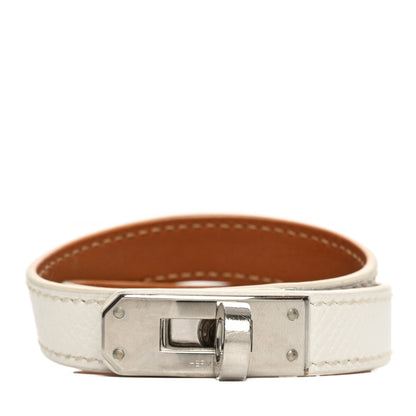 Hermes Epsom Kelly Double Tour Bracelet S White 1 of 5