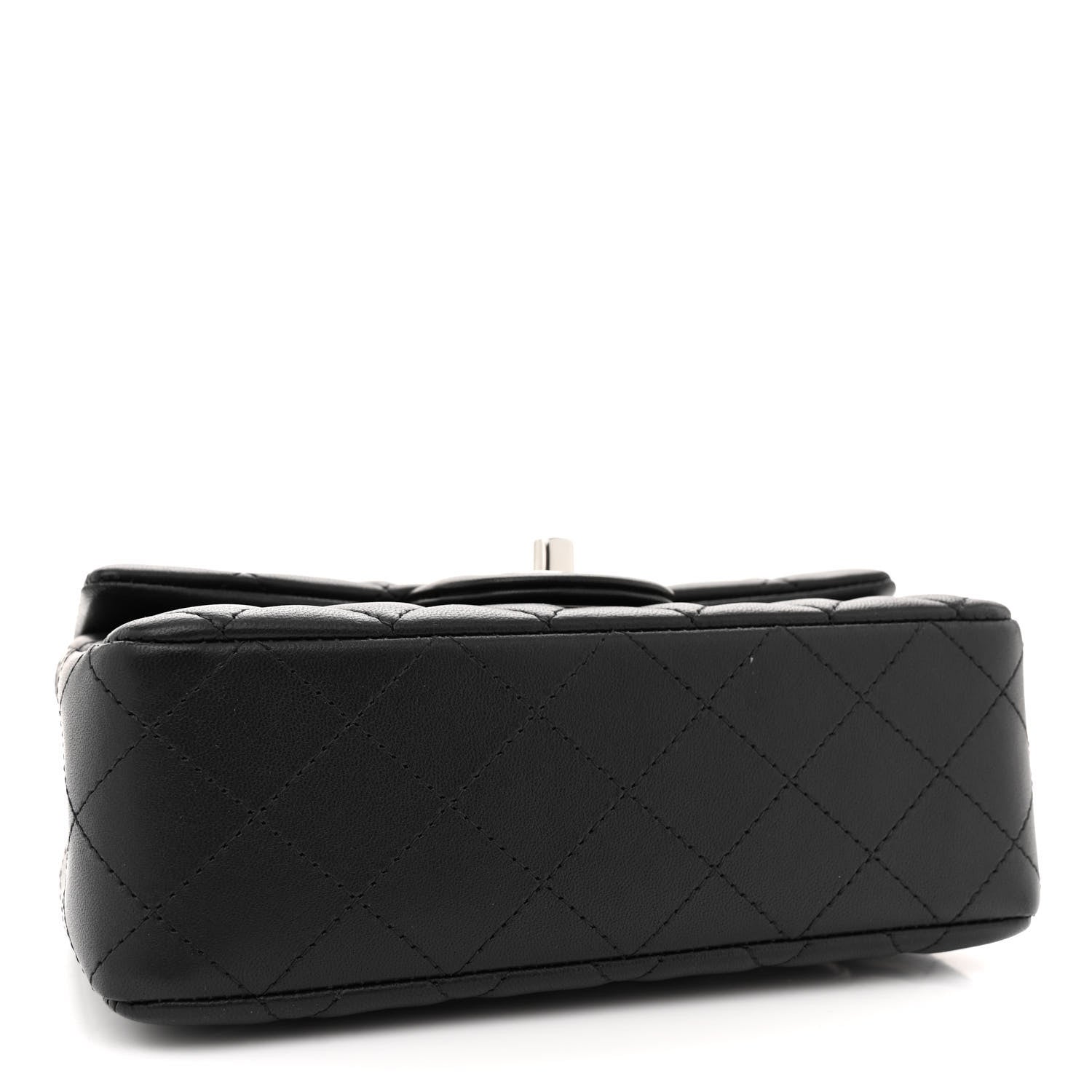 Chanel Lambskin Quilted Mini Rectangular Flap Black 4 of 11