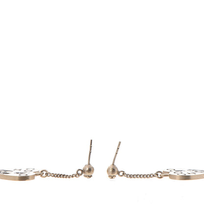 Chanel Enamel Coco Mademoiselle Heart Dangle Earrings Black Gold 4 of 6
