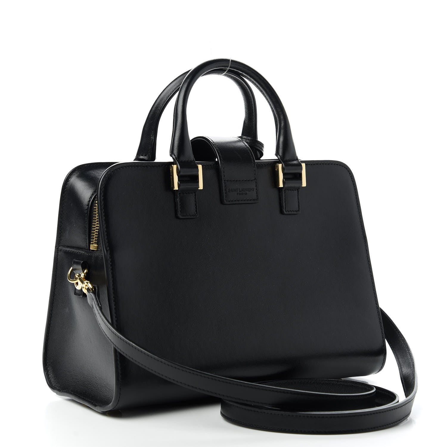 Saint Laurent Calfskin Monogram Baby Cabas Black 3 of 10