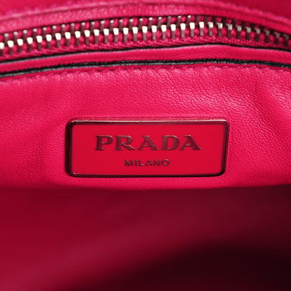 Prada Scamosciato Suede Twin Pocket Tote Fuxia 6 of 9