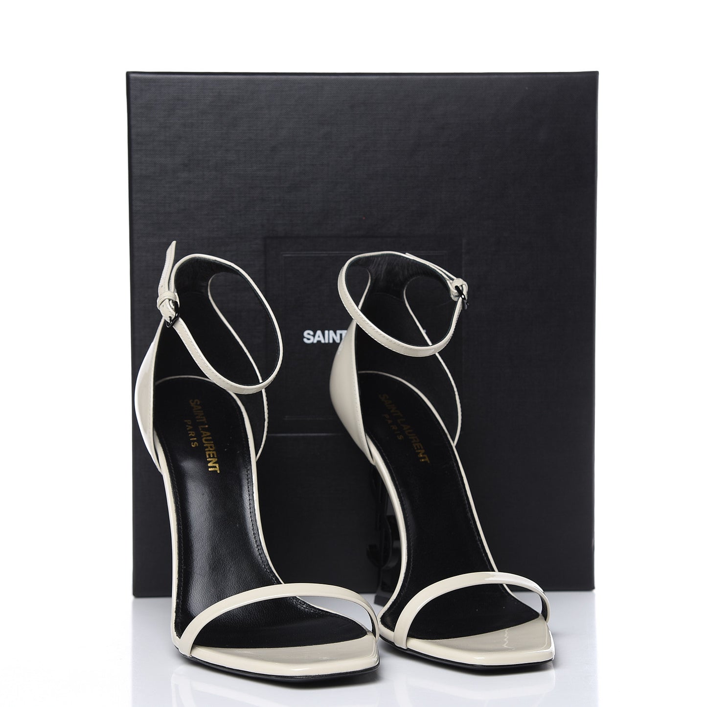 Patent Calfskin Opyum Sandals 39.5 White