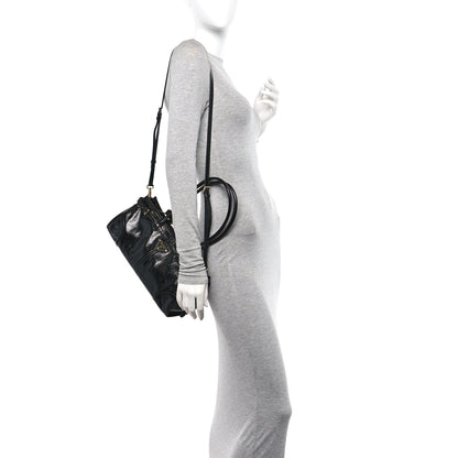 Prada Shiny Nappa Medium Shoulder Bag Black 2 of 9