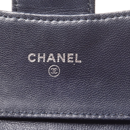 Chanel Lambskin Quilted Compact French Flap Wallet Navy 7 of 12
