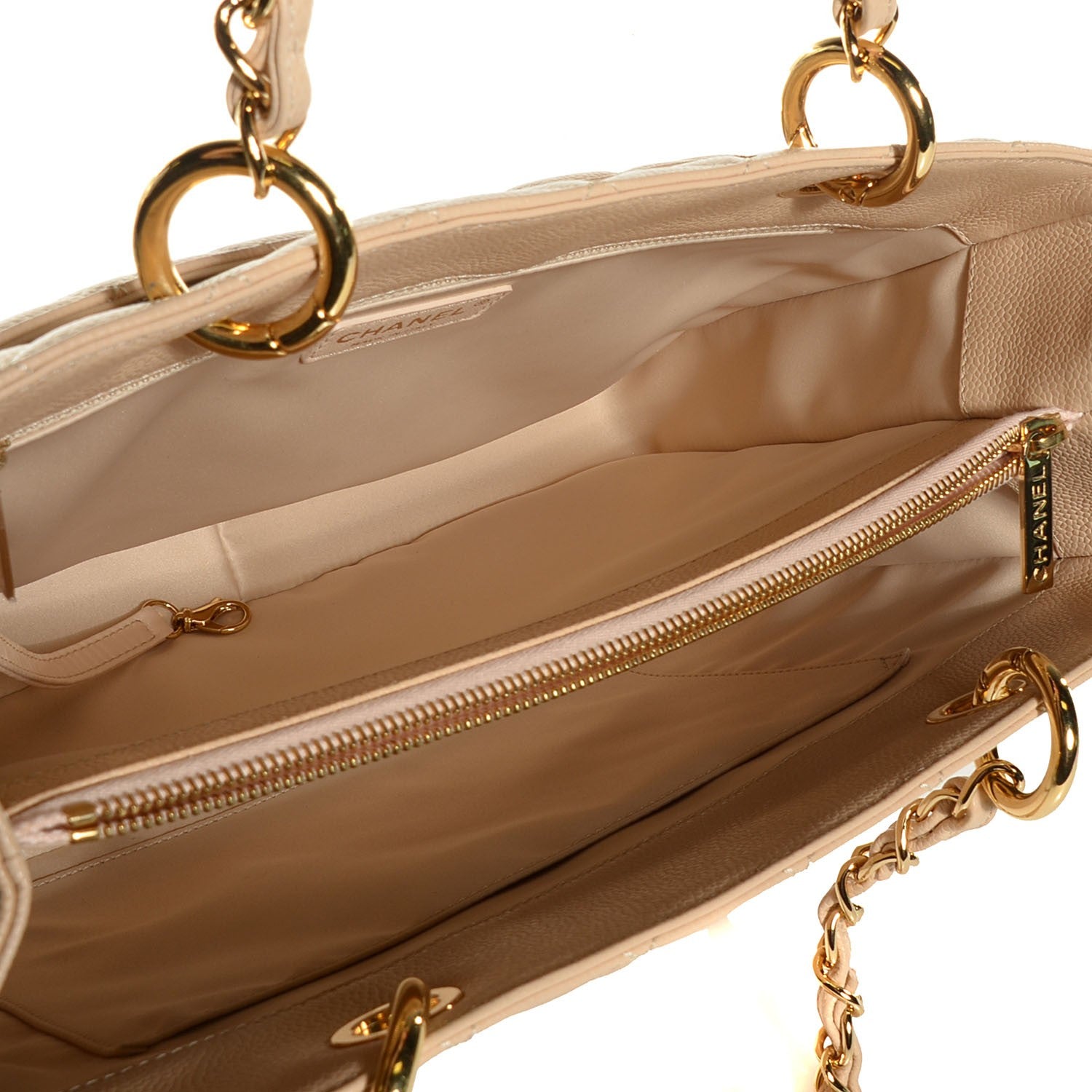 Chanel Caviar Quilted Grand Shopping Tote Beige 6 of 8
