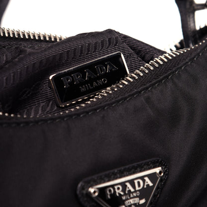 Prada Tessuto Nylon Mini Re-Edition 2000 Bag Black 8 of 12
