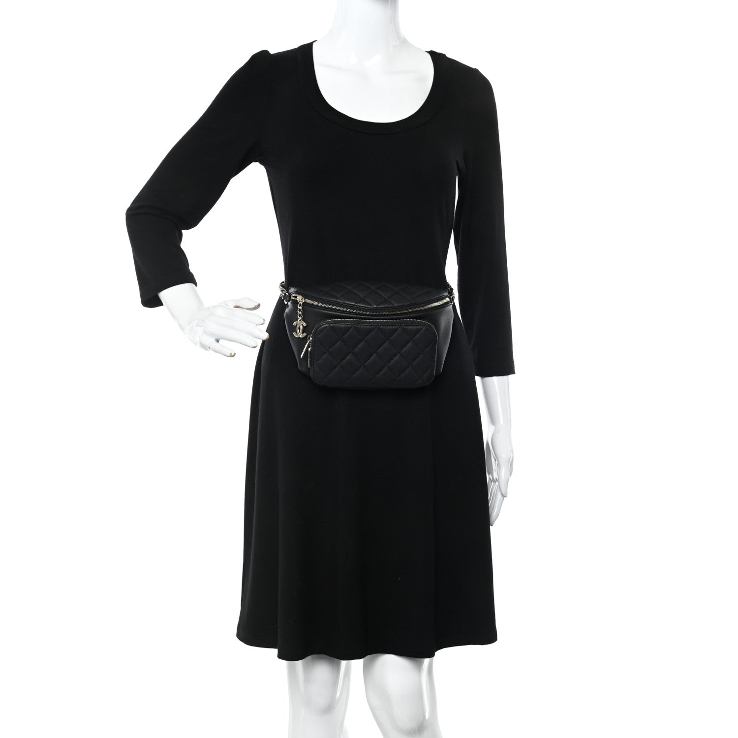 Chanel Caviar Quilted Business Affinity Waist Belt Bag Black 2 of 12
