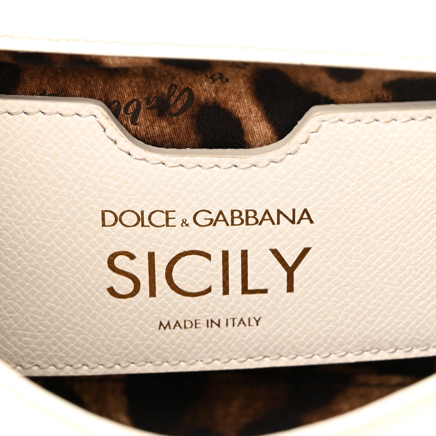 Dolce & Gabbana Lizard Calfskin Embossed Small Miss Sicily Satchel White 6 of 9