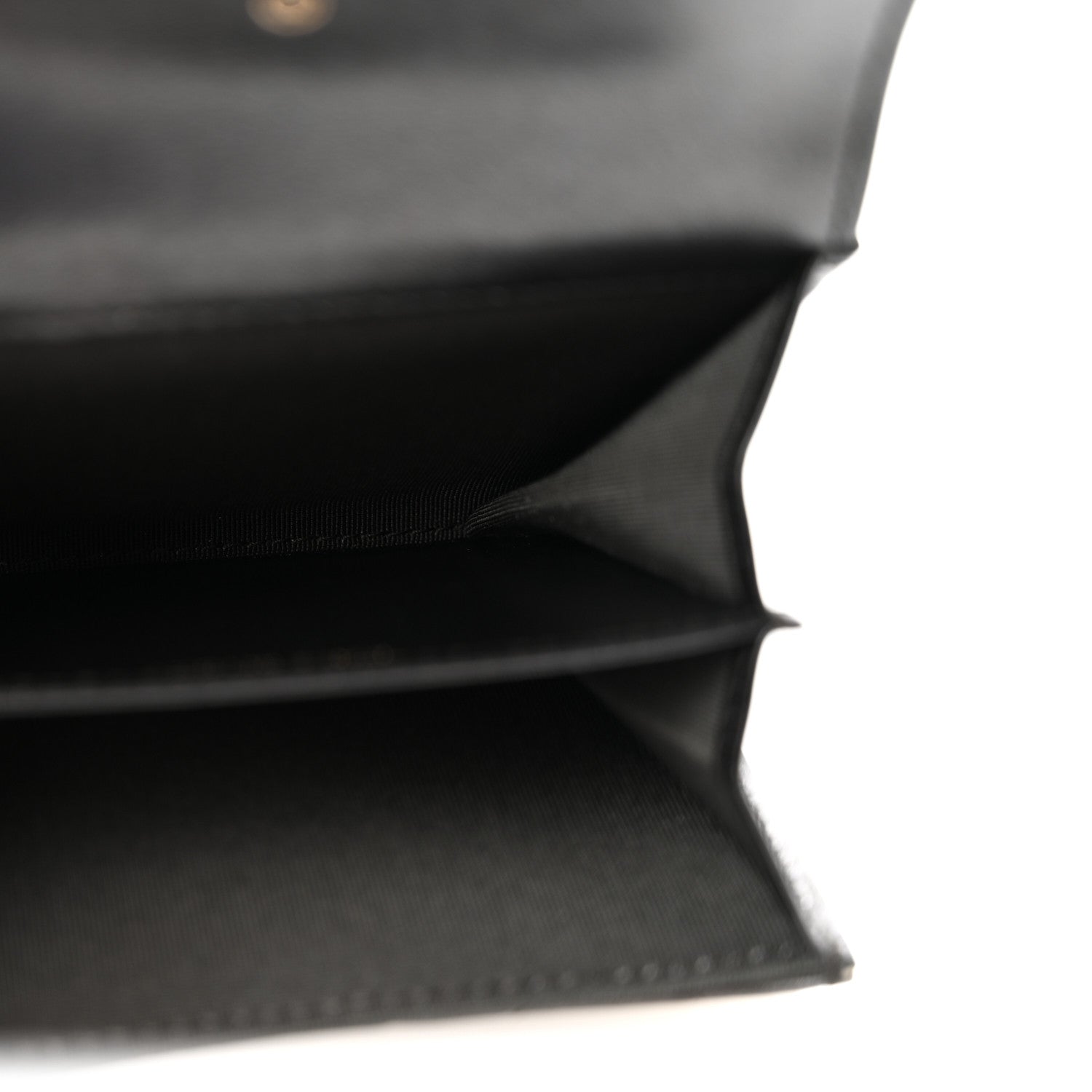 Chanel Metallic Calfskin Quilted Reissue Card Holder Wallet Charcoal 5 of 10