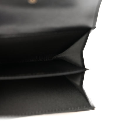 Chanel Metallic Calfskin Quilted Reissue Card Holder Wallet Charcoal 5 of 10