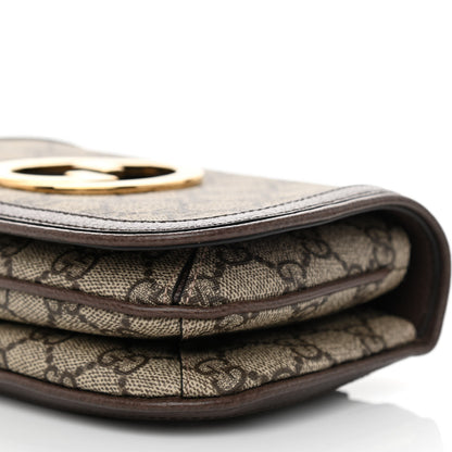 Gucci GG Supreme Monogram Textured Dollar Calfskin Blondie Belt Bag 120 48 Beige Ebony New Acero 9 of 9