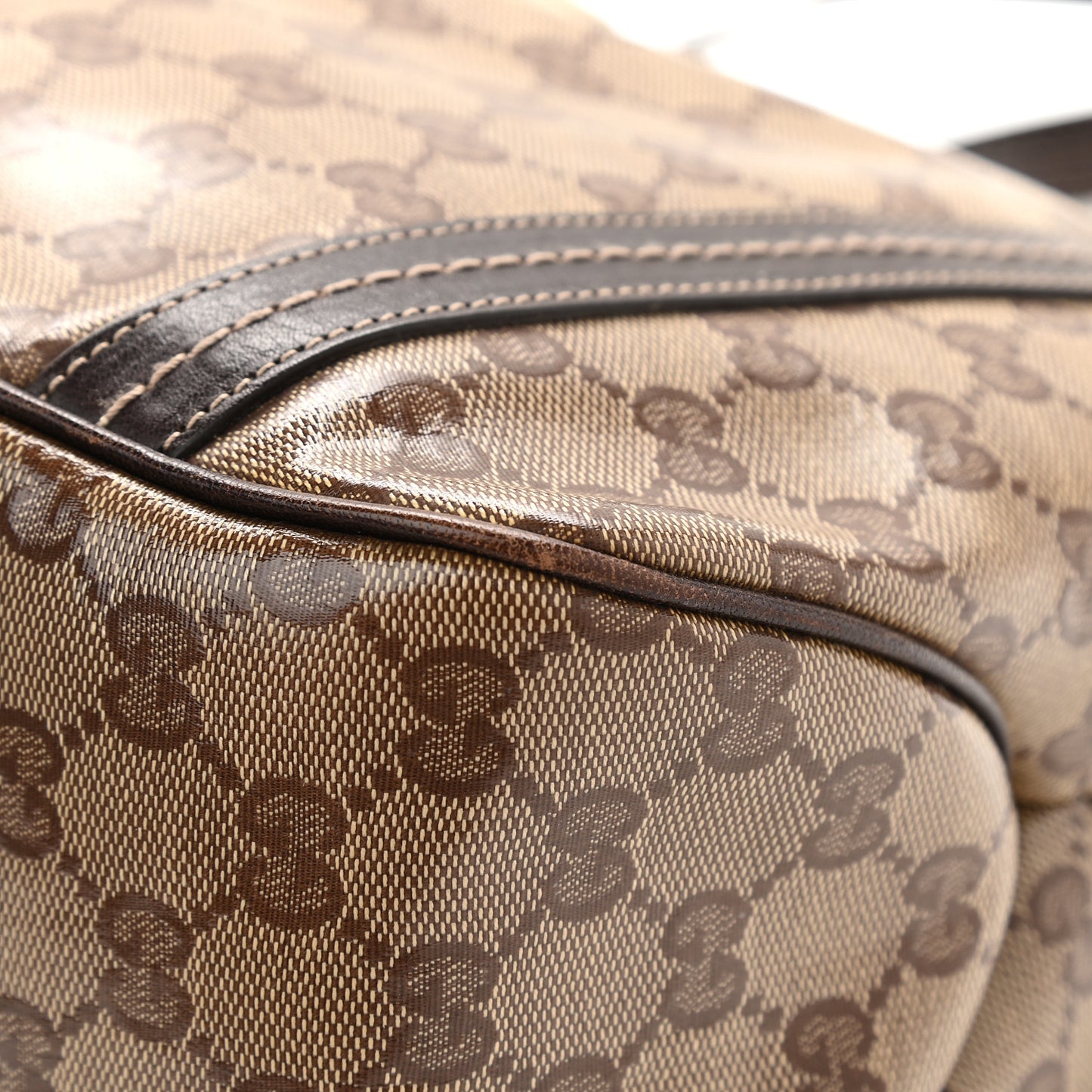 Crystal Monogram Duchessa Flap Shoulder Bag Dark Brown