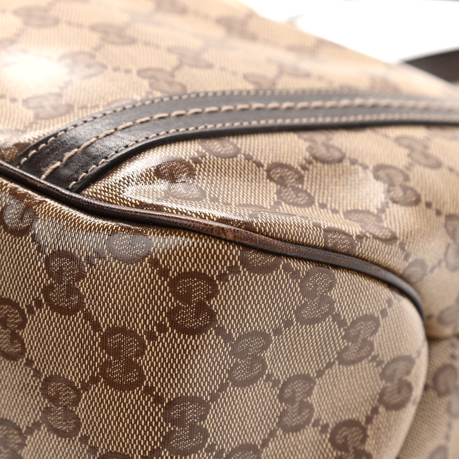 Gucci Crystal Monogram Duchessa Flap Shoulder Bag Dark Brown 9 of 9