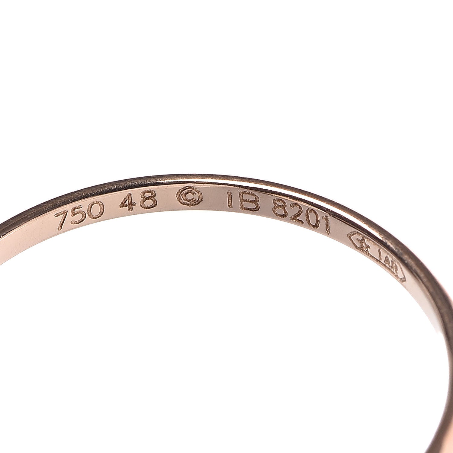 Cartier 18K Pink White Yellow Gold 5 Band Trinity Ring 48 4.5 4 of 4