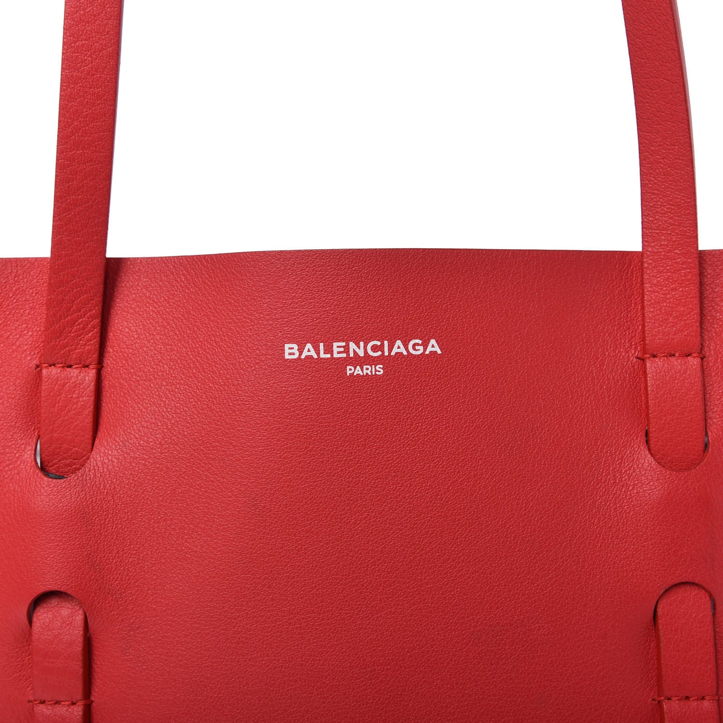 Veau Baltimore Double Sided Small Everyday Tote Rouge Vermeil Black