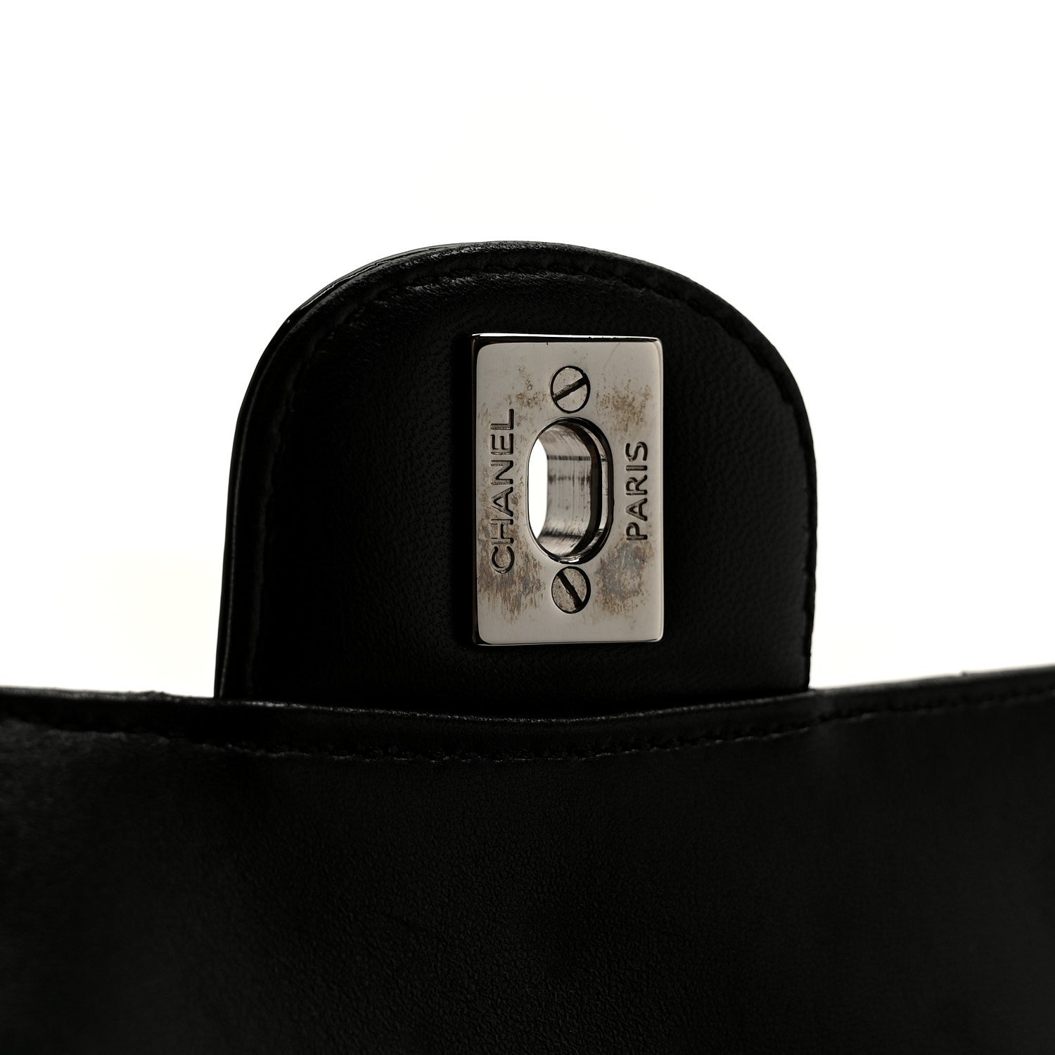Chanel Patent Quilted Secret Label Medium Flap Black 7 of 12
