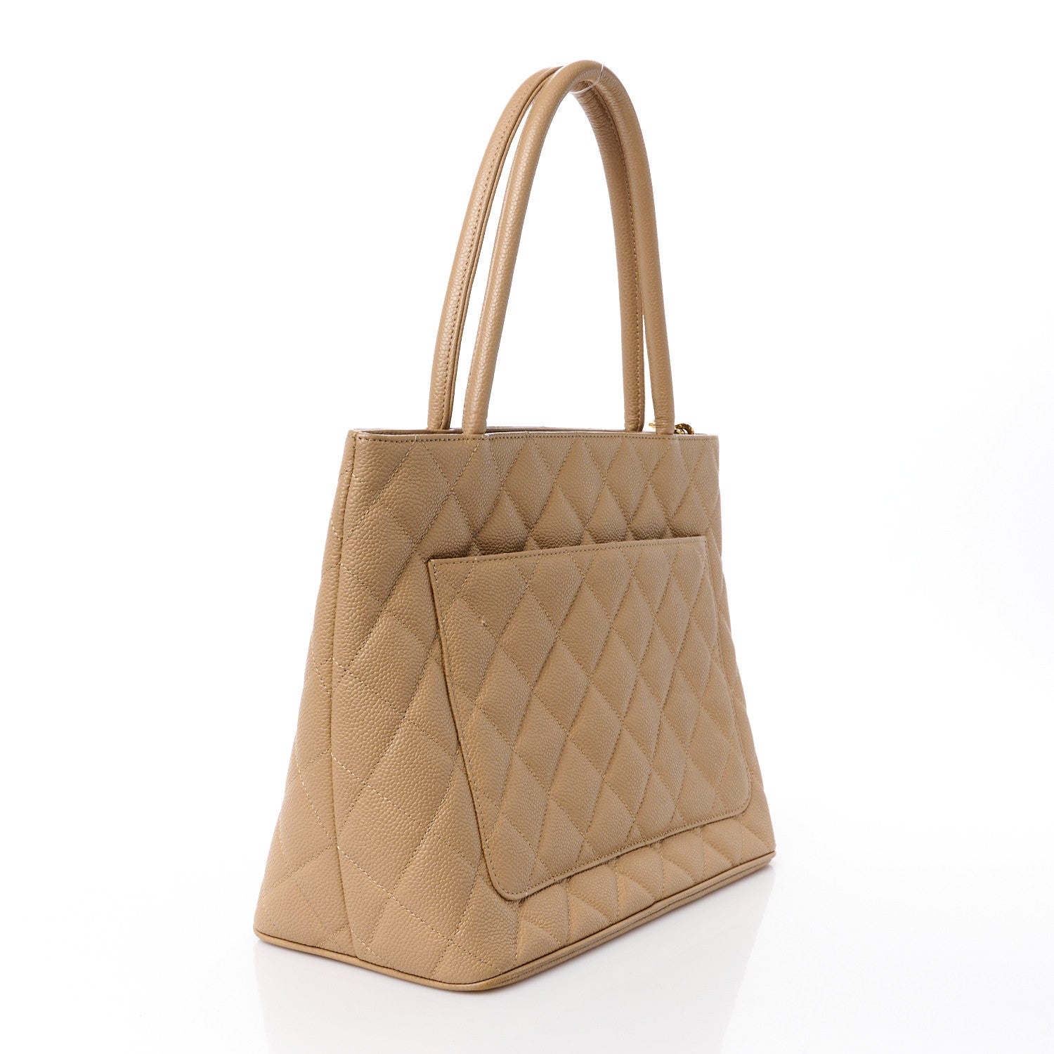 Chanel Caviar Quilted Medallion Tote Beige 3 of 11