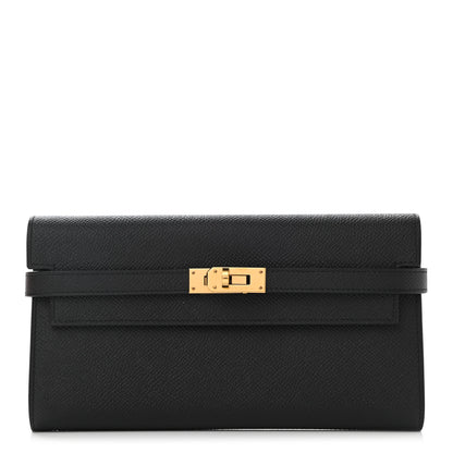 Hermes Epsom Kelly Longue Wallet Black 1 of 8