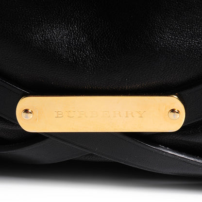 Burberry Soft Lambskin Bridle Calfskin Medium Gosford Hobo Black 5 of 9