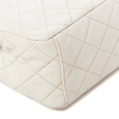 Chanel Caviar Quilted Maxi Single Flap White 5 of 9