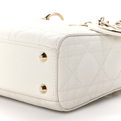 Christian Dior Lambskin Cannage Mini Lady Dior White 10 of 11