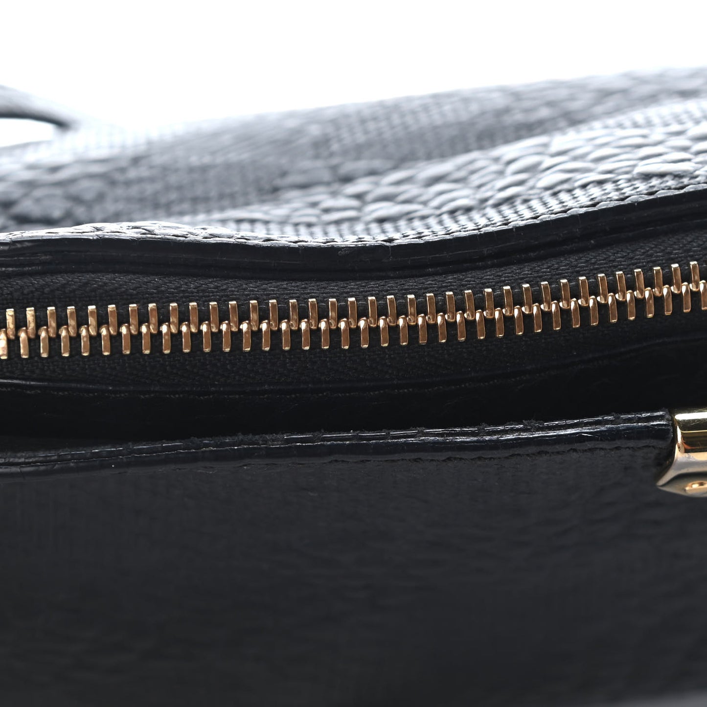 Signature Grain Calfskin Check Embossed Small Chichester Crossbody Clutch Bag Black