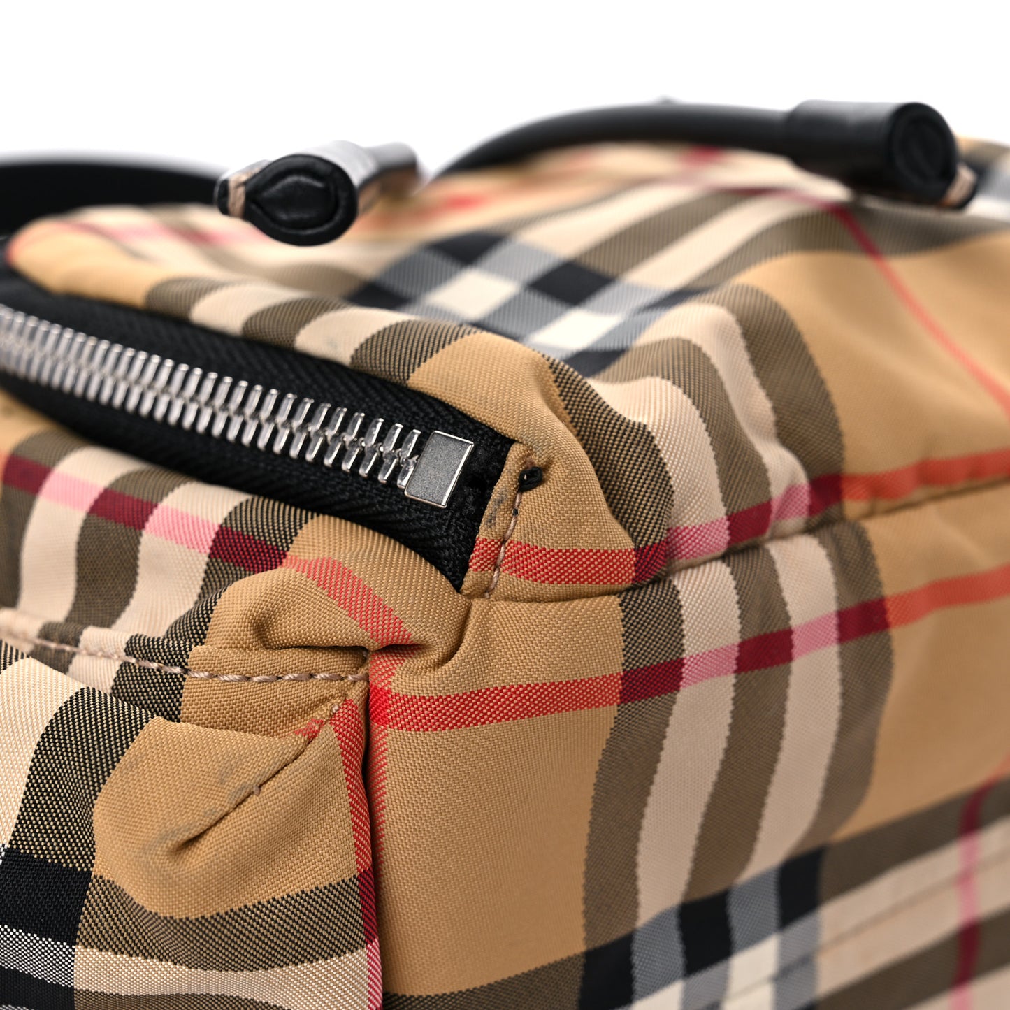 Vintage Check Small Rucksack Backpack Antique Yellow