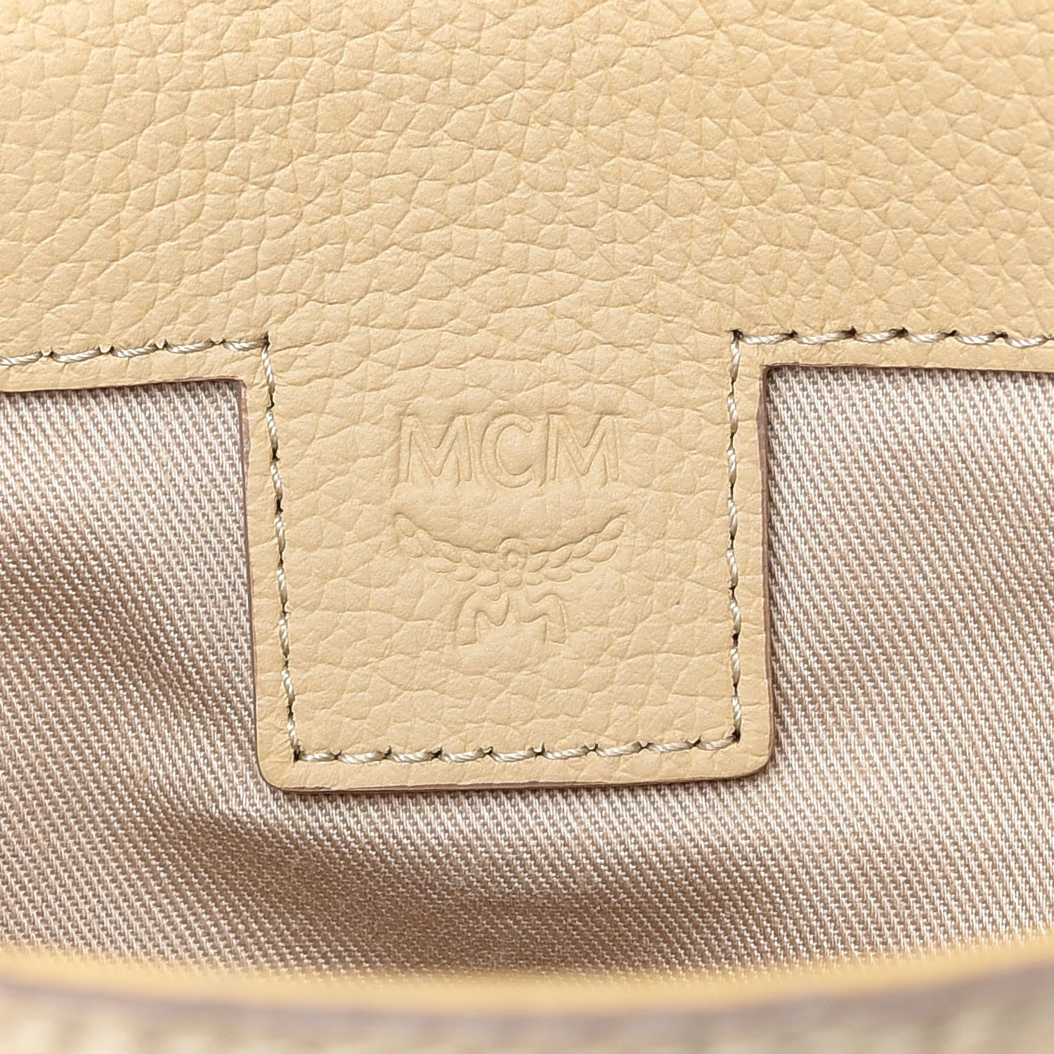MCM Visetos Corina Foldover Crossbody Bag Latte Beige 8 of 10