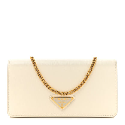 Prada Vitello Move Triangle Logo Miniborse White 1 of 15