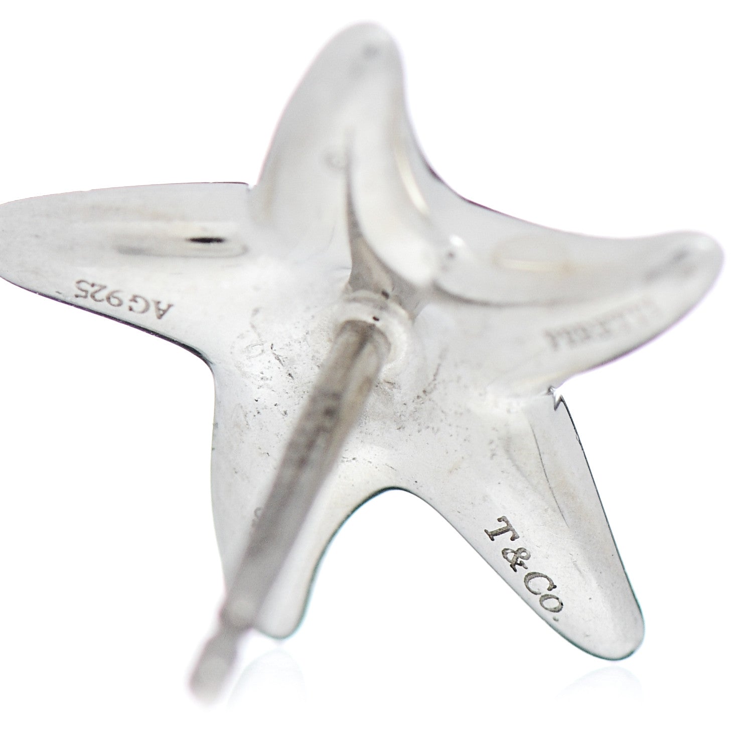 Tiffany Sterling Silver 12mm Elsa Peretti Starfish Earrings 4 of 4