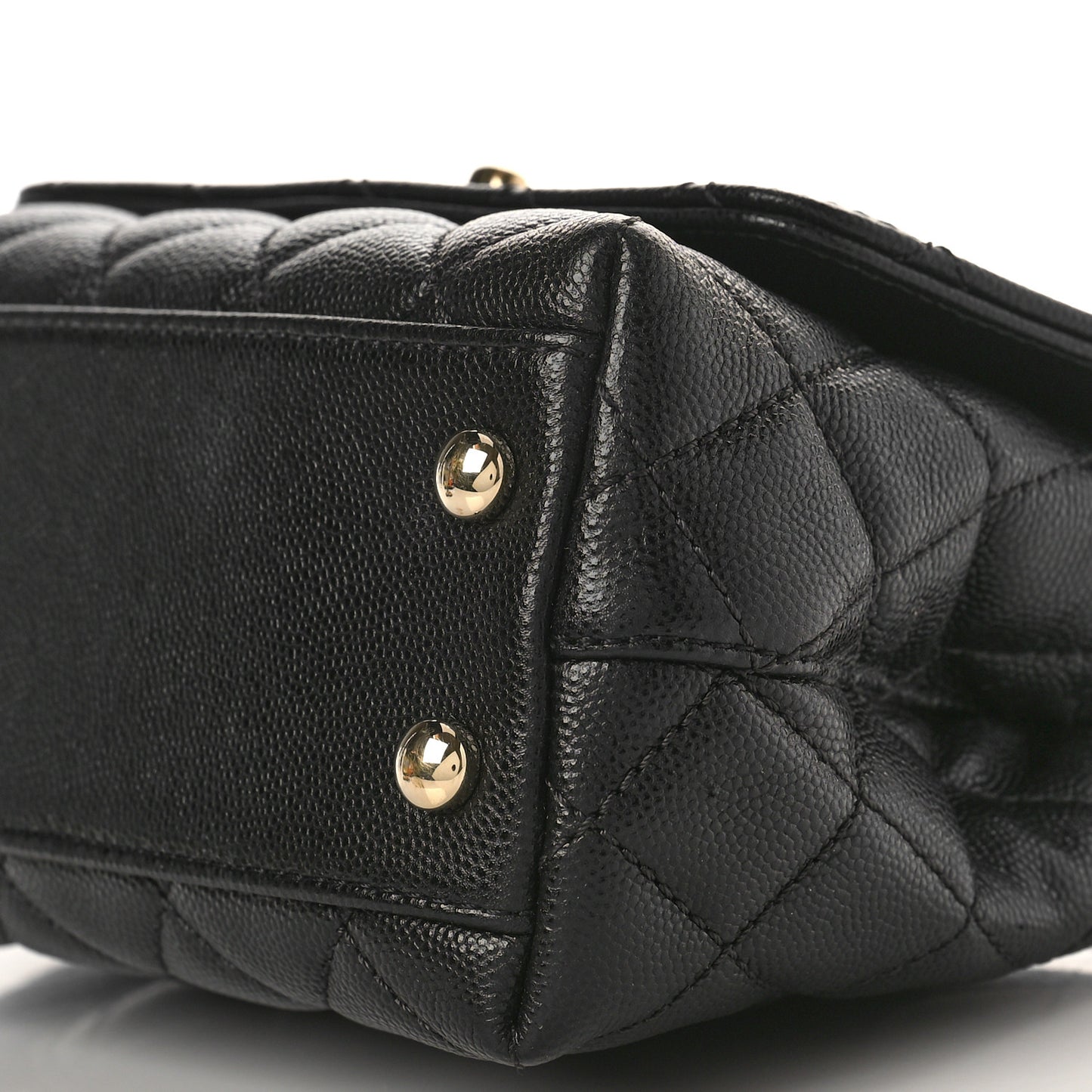 Caviar Quilted Extra Mini Coco Handle Flap Black