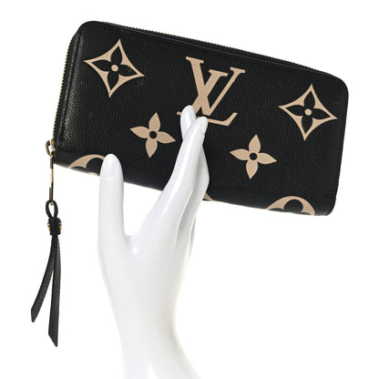 Louis Vuitton Empreinte Monogram Giant Zippy Wallet Black Beige 2 of 9
