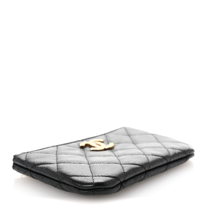 Chanel Caviar Quilted Studded CC Small Cosmetic Case Black 4 of 8