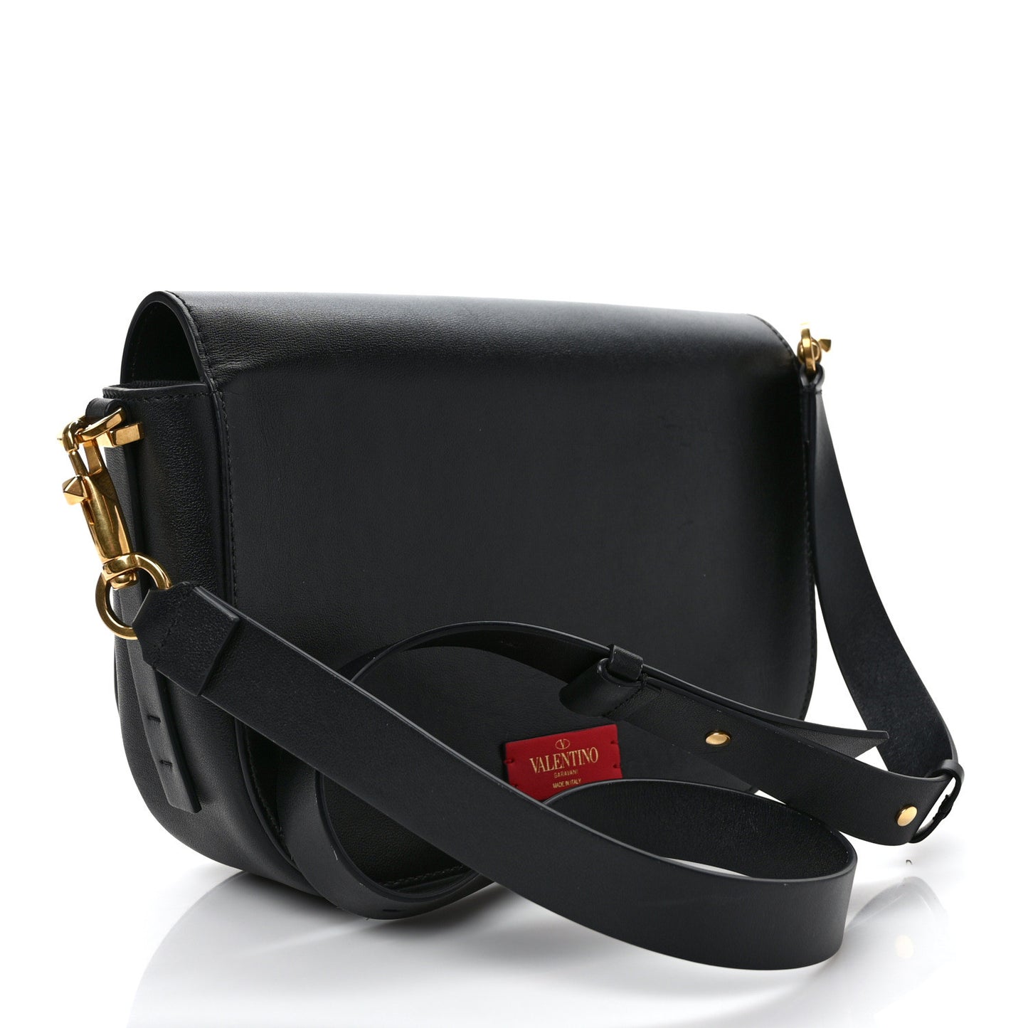 Calfskin VLogo Walk Shoulder Bag Black
