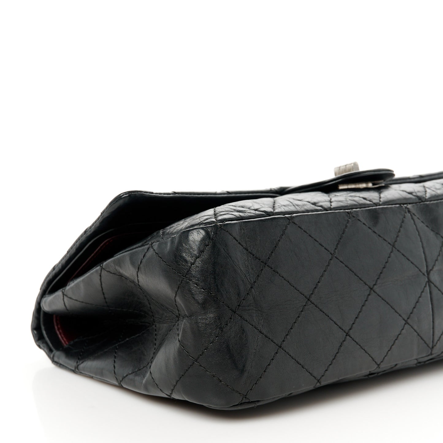 Aged Calfskin Quilted 2.55 Reissue 227 Flap Black