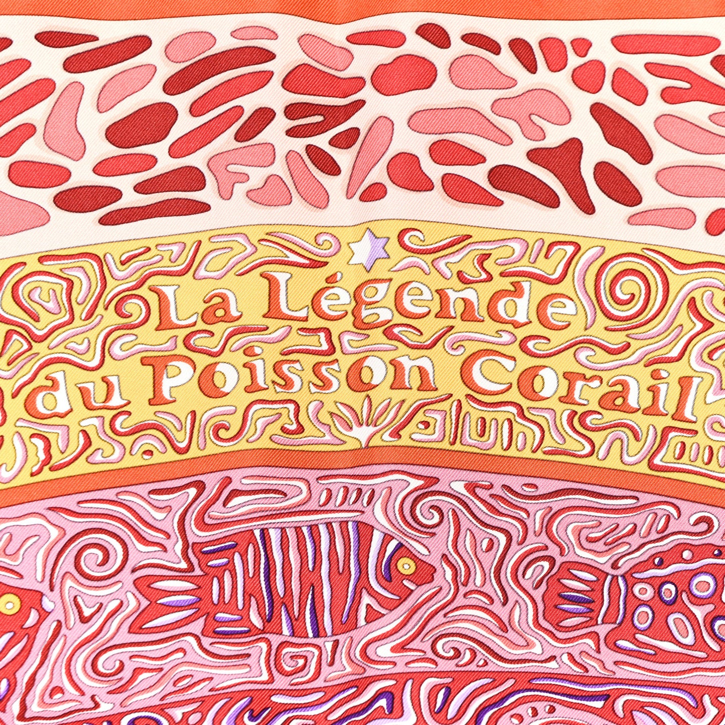 Silk La Legende Du Poisson Corail Scarf 90