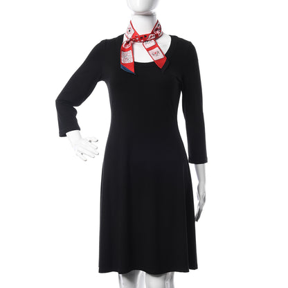 Hermes Silk Jeu de Cartes Twilly Rouge Black Ardoise 2 of 4