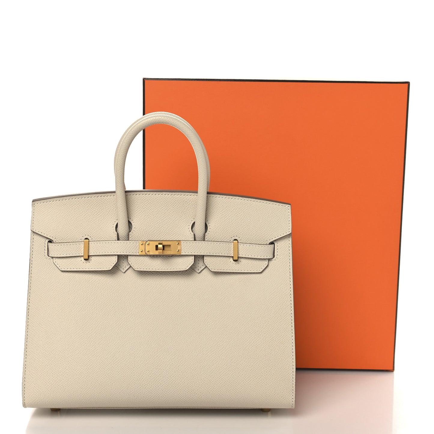 Epsom Horseshoe Birkin Sellier 25 Craie Gris Tourterelle