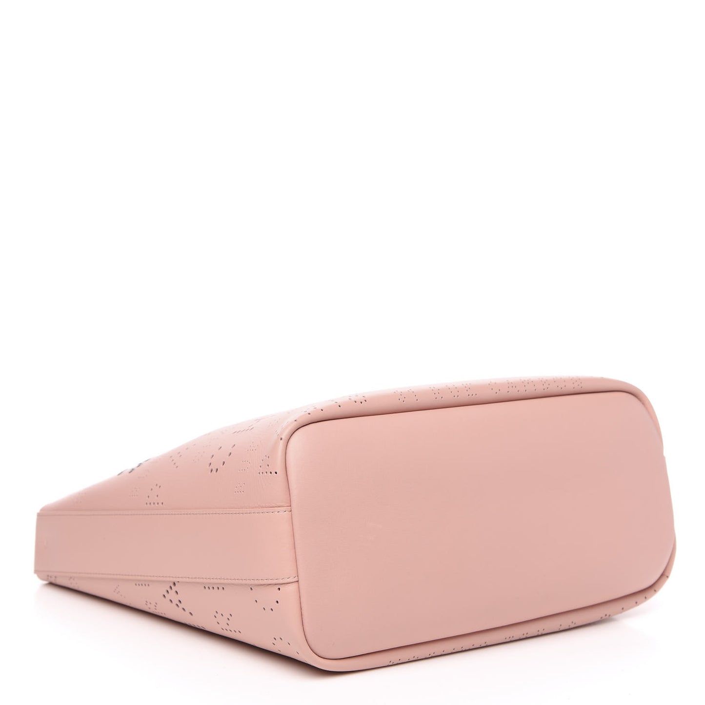 Calfskin Tweed Small Logo Eyelets Shopping Tote Pink