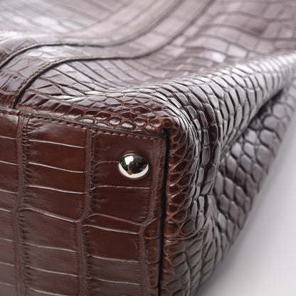 Gucci Crocodile Tote Bag Brown 12 of 13