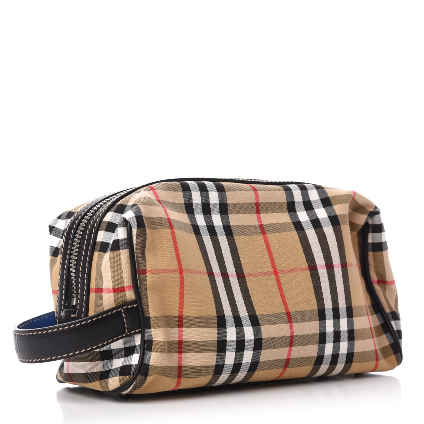 Vintage Check Washbag Canvas Blue