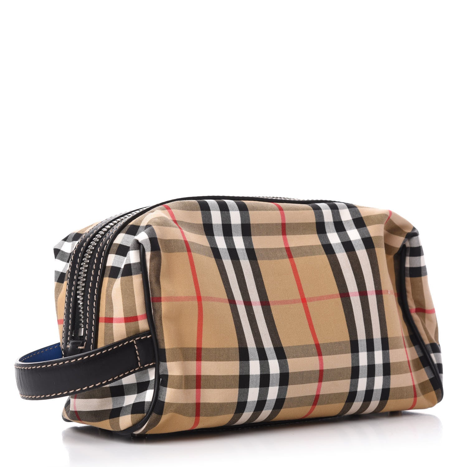 Burberry Vintage Check Washbag Canvas Blue 3 of 9