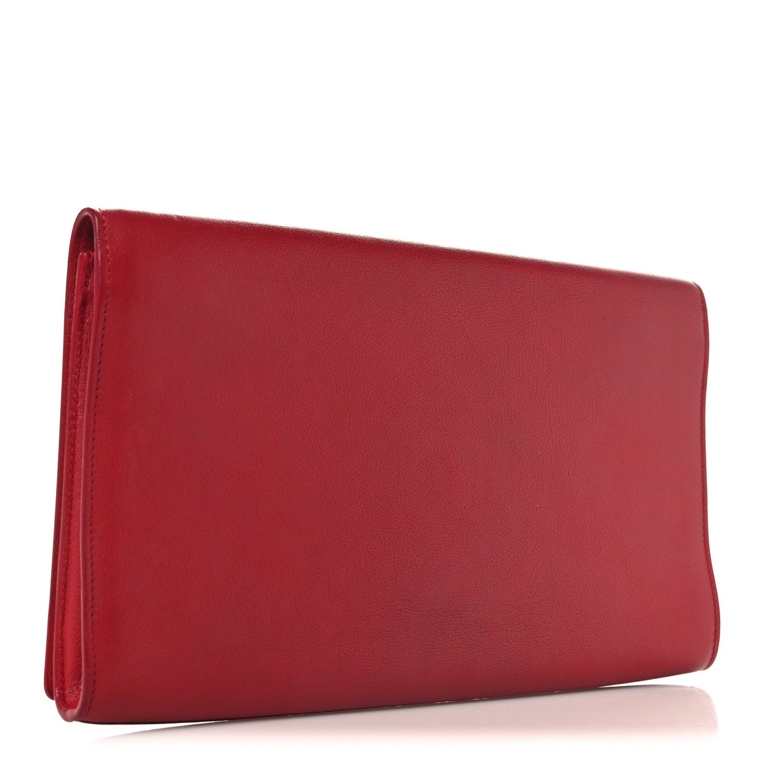 Saint Laurent Calfskin Monogram Large Belle De Jour Clutch Red 3 of 7